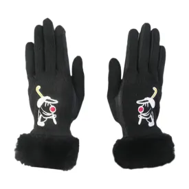 1 Pair of Golf Gloves Winter Training Gloves Mitts for Fishing Biking Hiking Black 21