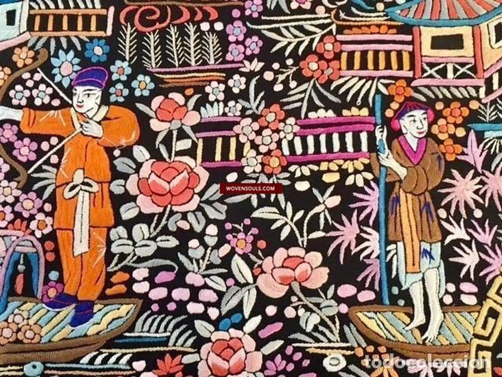 1148 Antique Manila Manton Silk Shawl