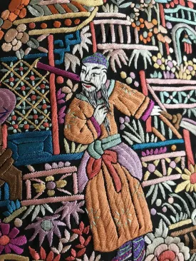 1148 Antique Manila Manton Silk Shawl