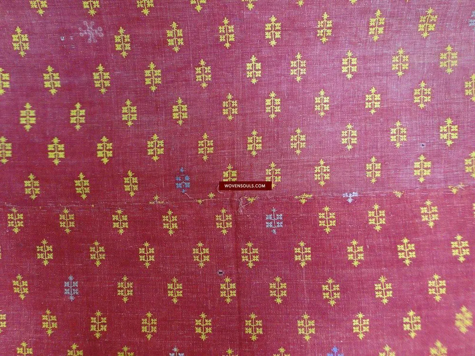 620 Old Rajasthan Shawl Textile Art double sided embroidery