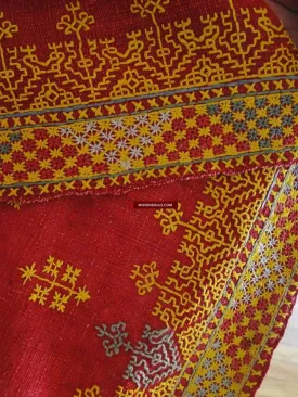 620 Old Rajasthan Shawl Textile Art double sided embroidery