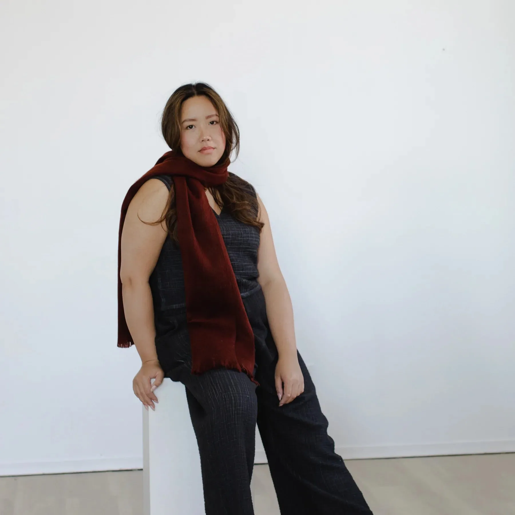 Alpaca Scarf - Rust