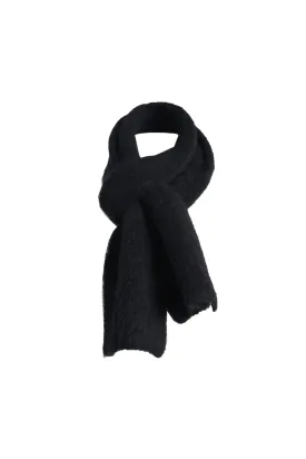Aspen Knit Scarf Black in Alpaca