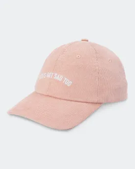 BLOCK LOGO CORDUROY CAP LIGHT PINK