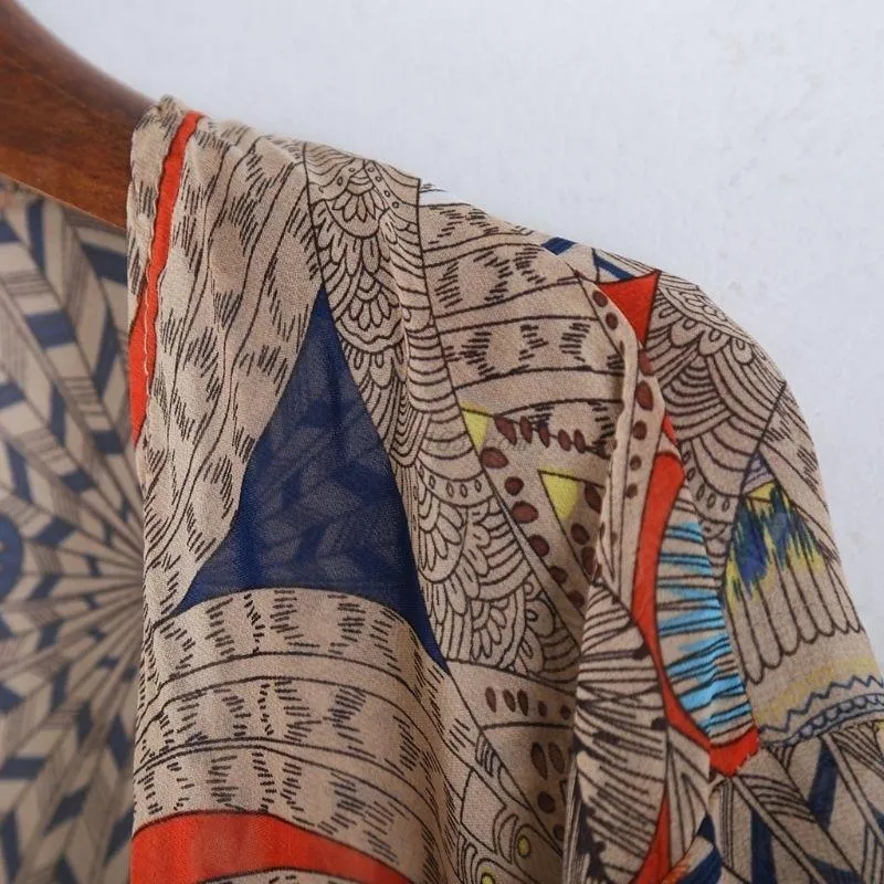 Bohemian Kimono - Retro Print