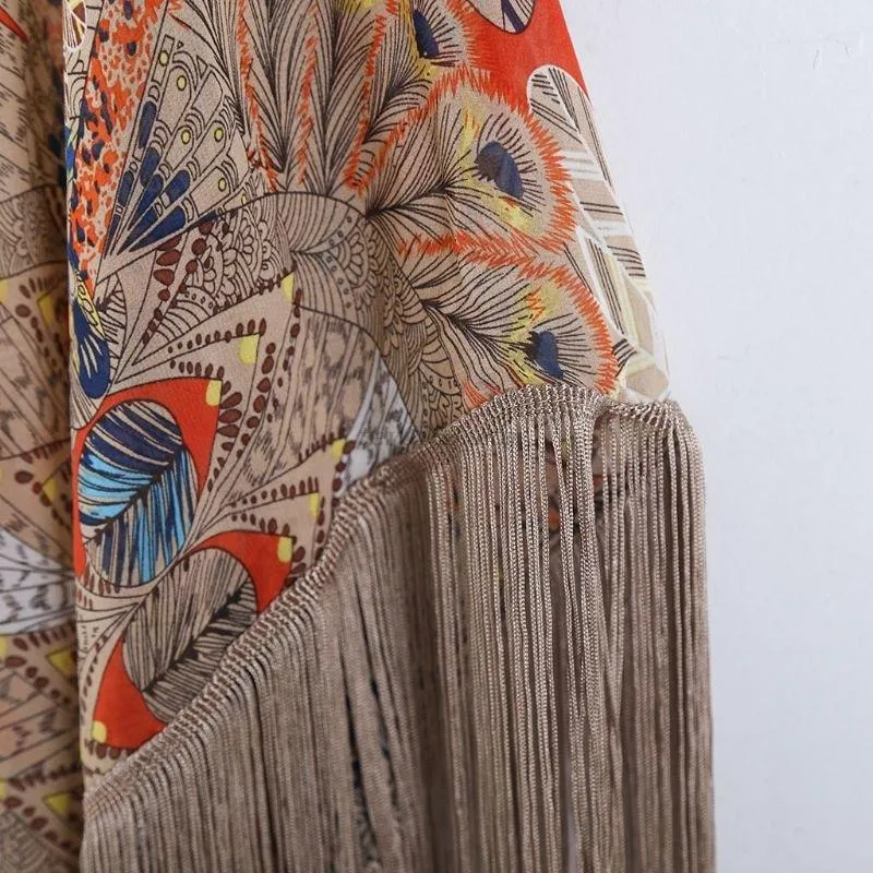 Bohemian Kimono - Retro Print