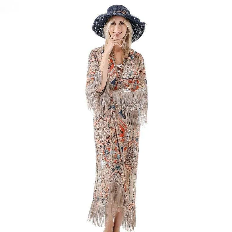 Bohemian Kimono - Retro Print