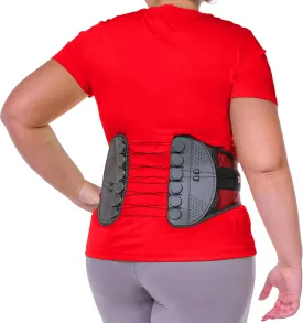 BraceAbility Spine Sport Lower Back Brace - Working Out, Exercise, Run, Kayak, Golf, Gym, Manual Labor, Tennis, Athletic Lumbar Corset for Active Women and Men (Extra Large)