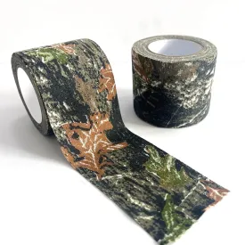 Camouflage Stealth Camo Tape, 2 Rolls 5cm*5m Camo Silencing Tape, Non-Reflective and Water Resistant, Camouflage Tape for Tool and Out Door Activities. (Maple Camo)