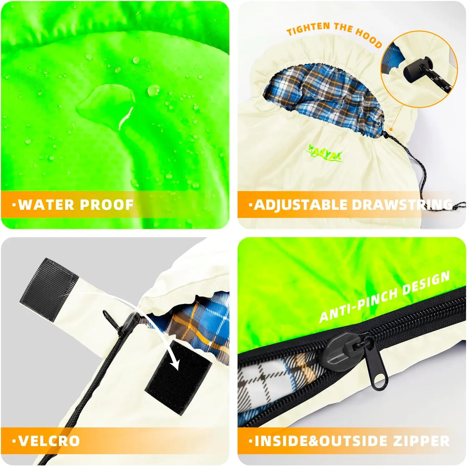 Camping Sleeping Bag, 32 Sleeping Bags for Adults Kids Teens Cold Weather Warm Sleeping Bag Winter for 3-4 Season Camping, Camping Gear Equipment, Traveling, and Outdoors