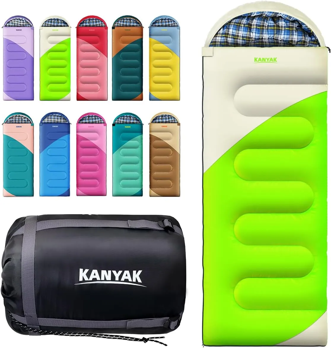 Camping Sleeping Bag, 32 Sleeping Bags for Adults Kids Teens Cold Weather Warm Sleeping Bag Winter for 3-4 Season Camping, Camping Gear Equipment, Traveling, and Outdoors