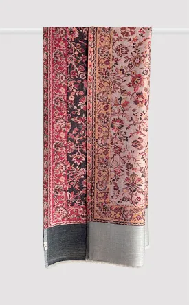 Charcoal Flora Reversible Kani Stole