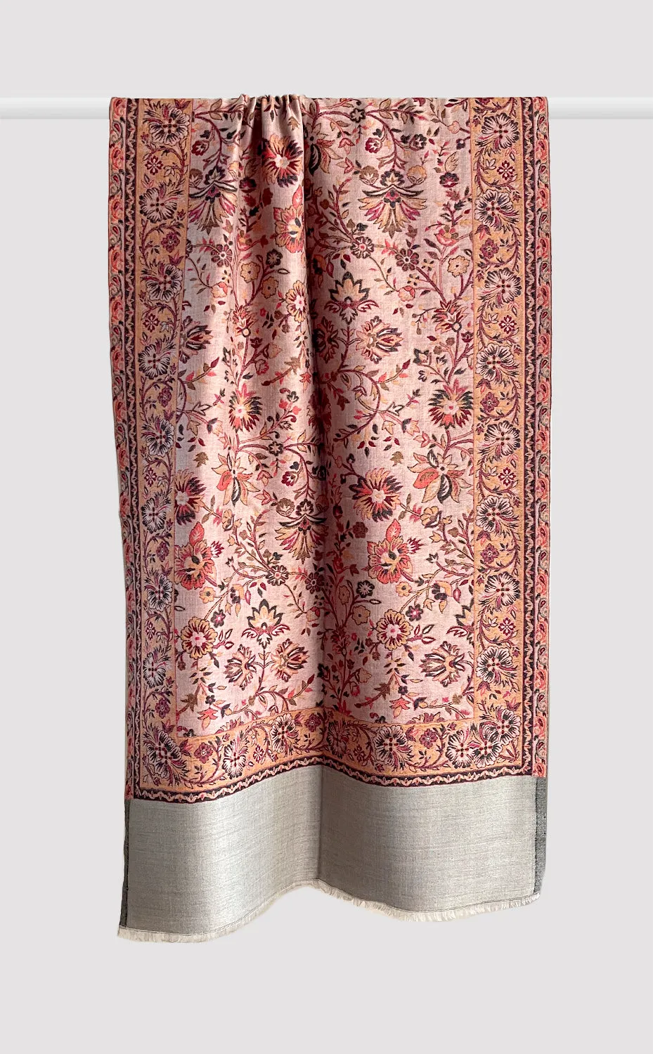 Charcoal Flora Reversible Kani Stole