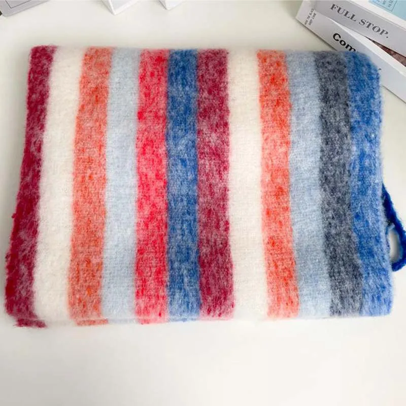 Colorful Striped Warm Scarf