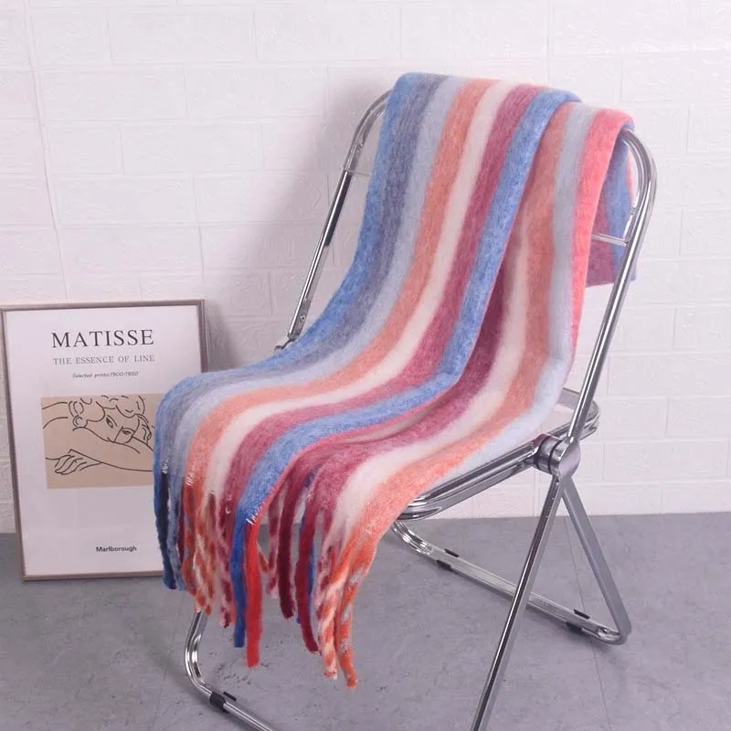 Colorful Striped Warm Scarf