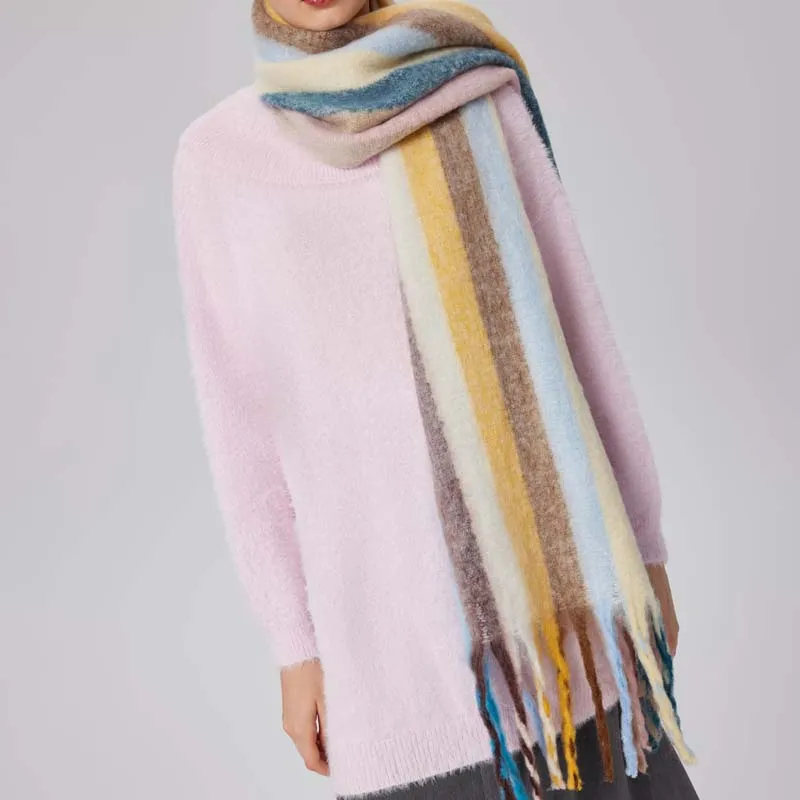 Colorful Striped Warm Scarf