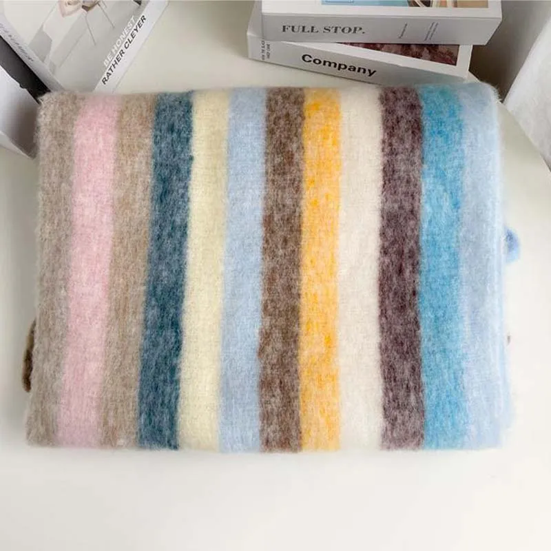Colorful Striped Warm Scarf