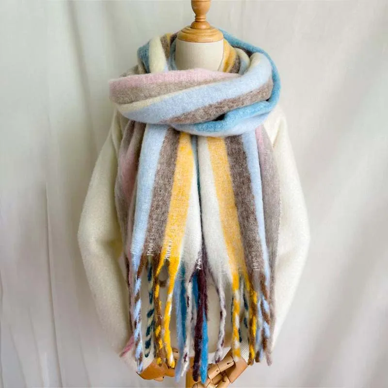 Colorful Striped Warm Scarf