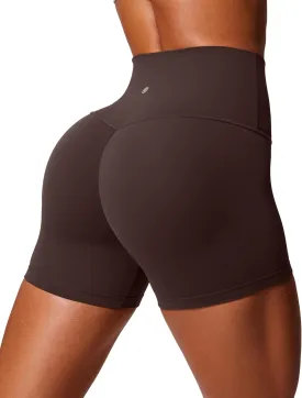 CRZ YOGA Secretsculpt Womens Butterlift High Waist Scrunch Butt Biker Shorts 4 Inches - No Front Seam Workout Gym Booty