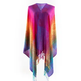 Elegant Red and Multicolor Paisley Pashmina Scarf for Women: A Timeless Fashion Statement