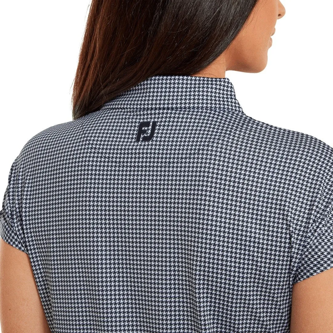 FootJoy Ladies HTH Print Cap Sleeveless Golf Polo Shirt 80178
