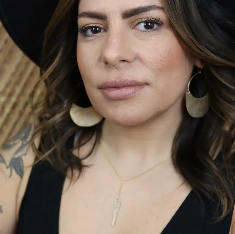 Gold Crescent Earrings