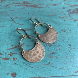Gold Crescent Earrings