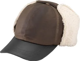 Henschel Oilcloth and Sherpa Aviator Cap with Earflaps
