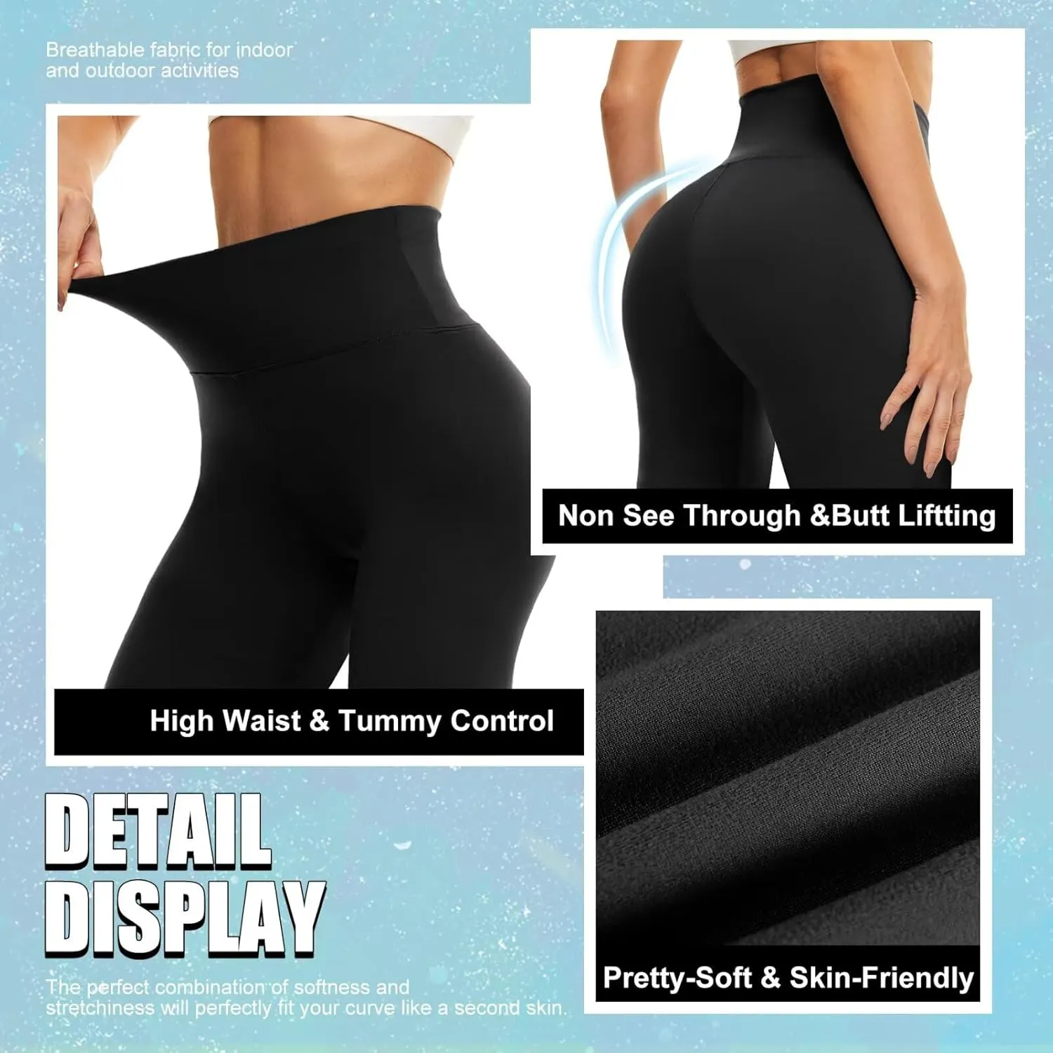 HIGHDAYS 5 Biker Shorts for Women - High Waist Tummy Control Stretch Spandex Workout Yoga Running Gym Underwear
