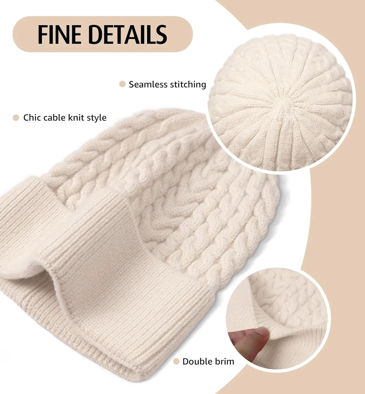 HiRui Knit Beanie Hats for Men Women Winter Hats Skull Caps Warm Classic Slouchy