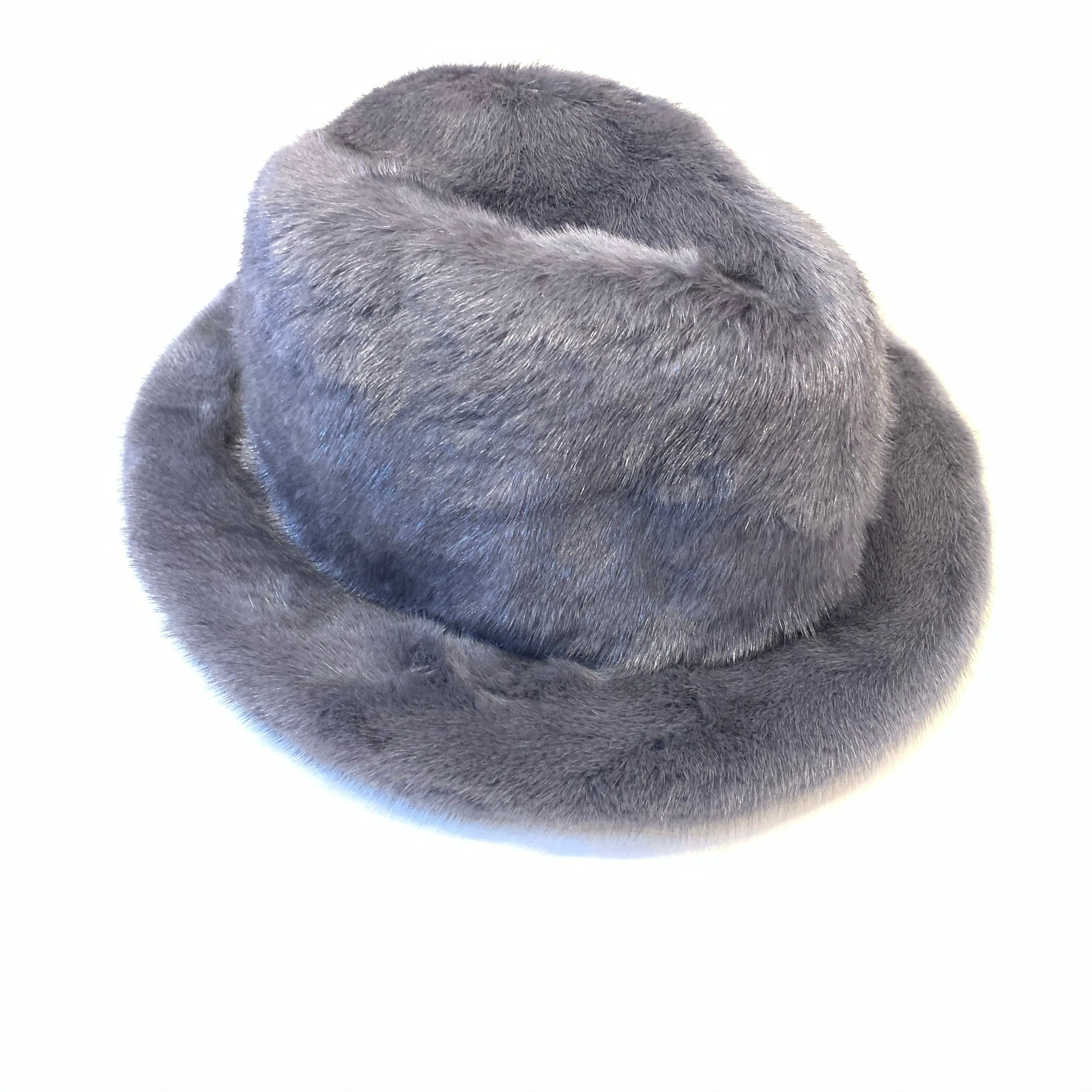 Kashani Men's Grey Full Mink Fur Top Hat