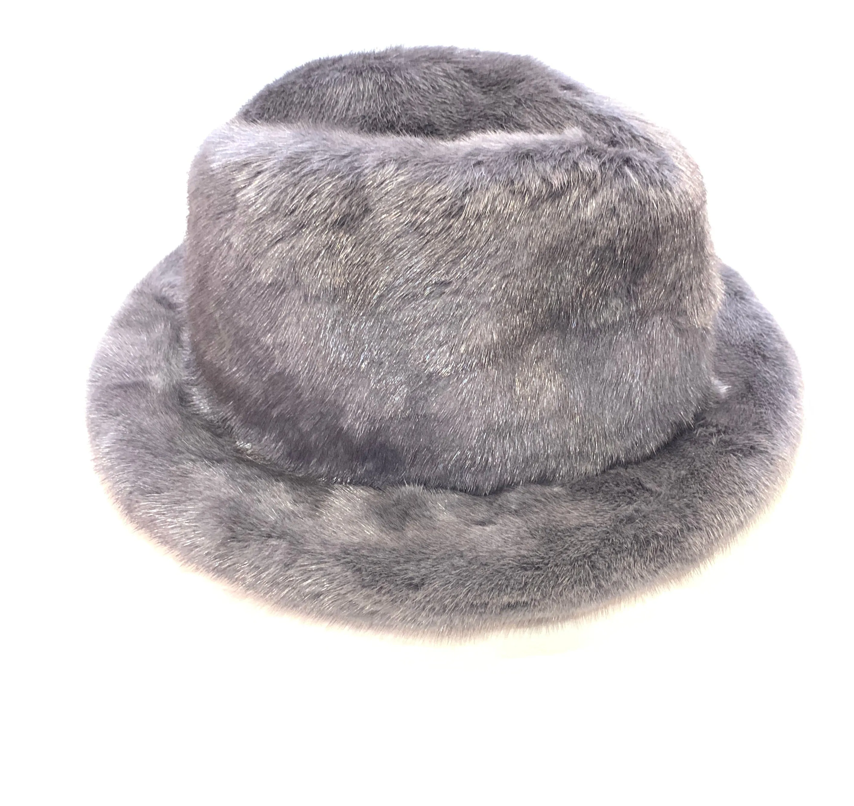 Kashani Men's Grey Full Mink Fur Top Hat