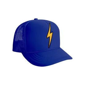 Kids Bolt Vintage Foam Trucker Hat (Royal Blue)