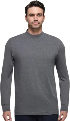Long Sleeve Shirts for Men Mock Turtleneck Moisture Wicking Business Casual Pullover Undershirts Mens Tee Shirt Top