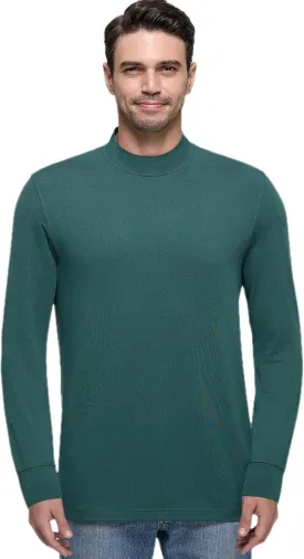 Long Sleeve Shirts for Men Mock Turtleneck Moisture Wicking Business Casual Pullover Undershirts Mens Tee Shirt Top