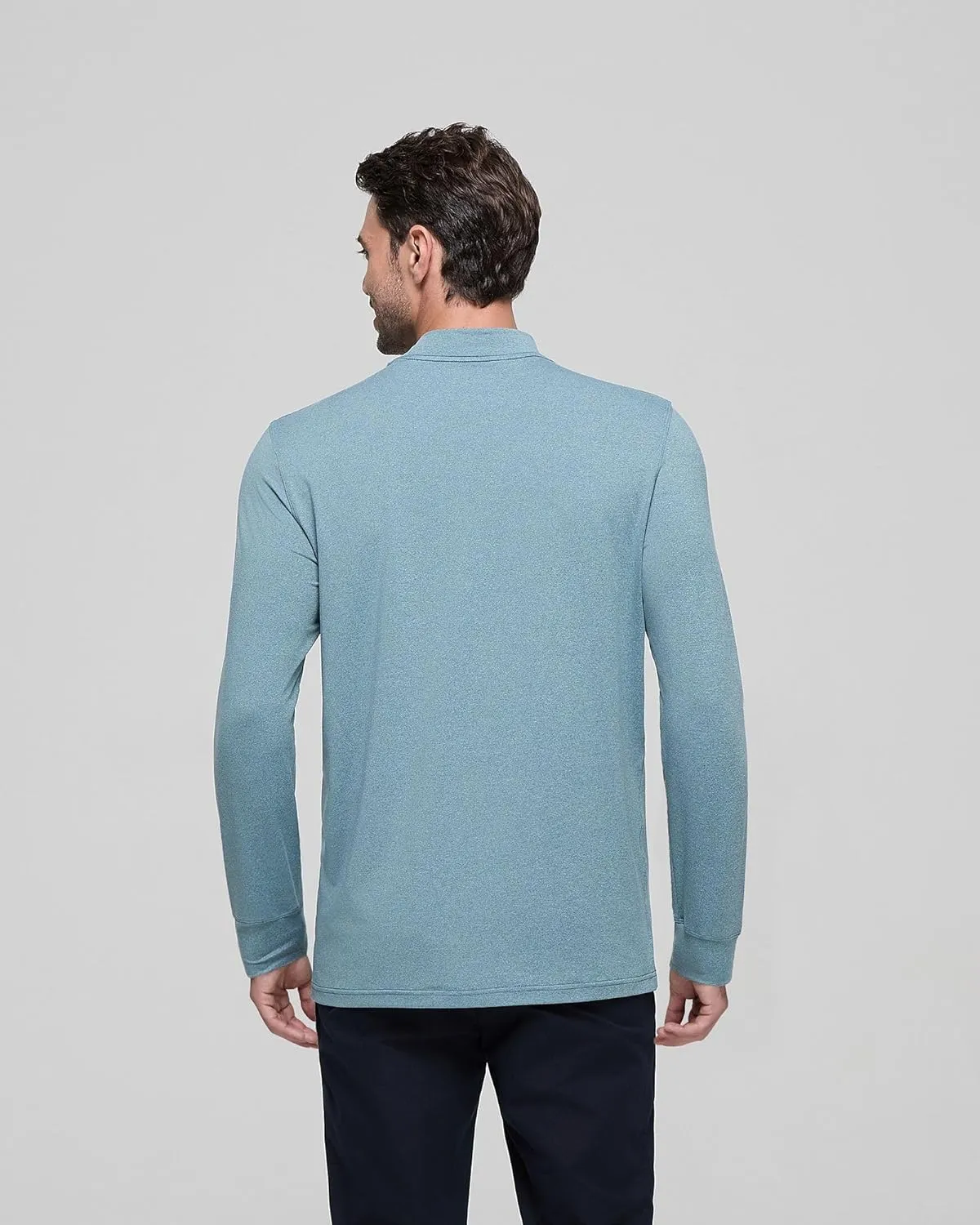Long Sleeve Shirts for Men Mock Turtleneck Moisture Wicking Business Casual Pullover Undershirts Mens Tee Shirt Top