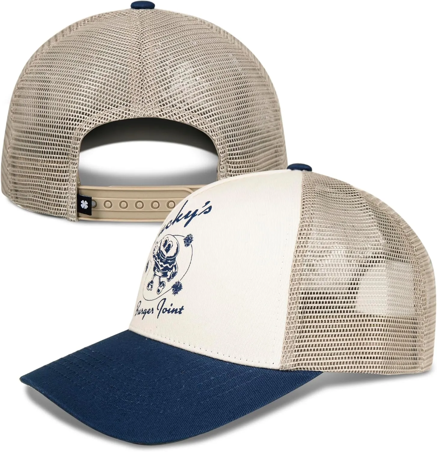Lucky Brand Trucker Hat | Snapback | Adjustable | Mesh Back | Retro | Baseball Cap | Golf | Fishing | American Heritage