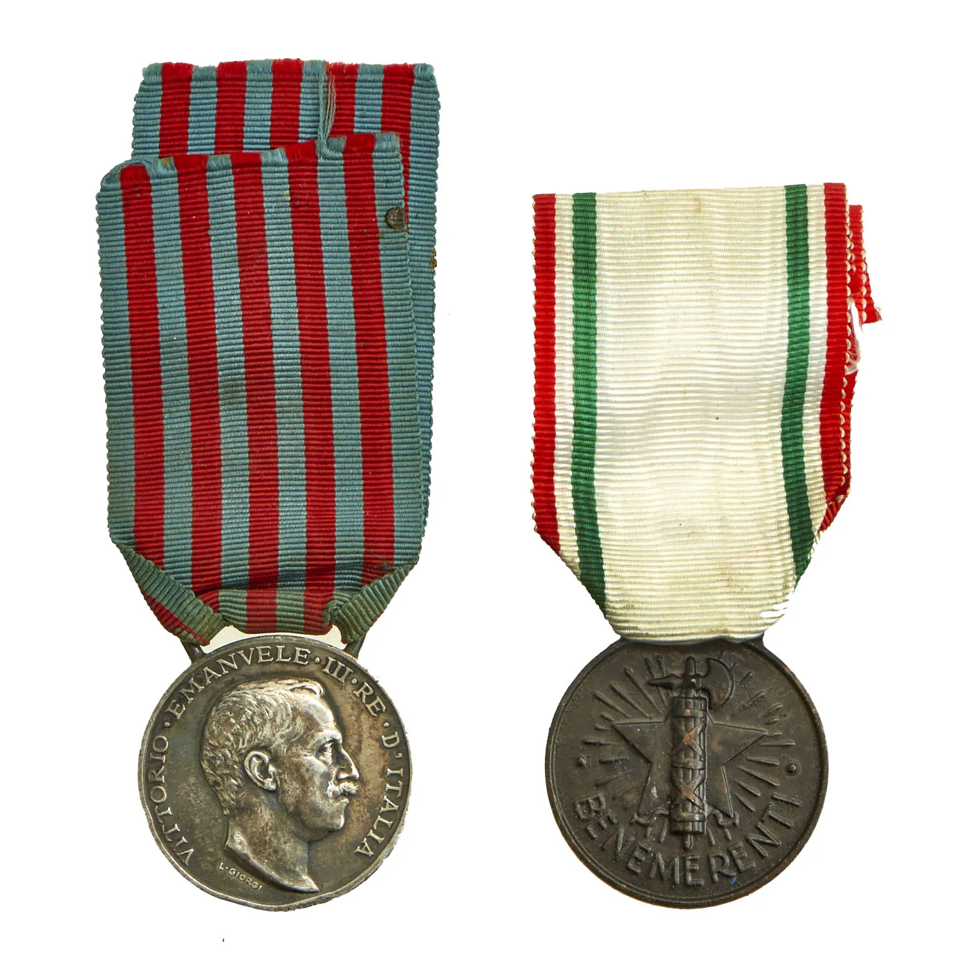 Original Italy WWII Medal and Uniform Insignia Lot - 20 Items