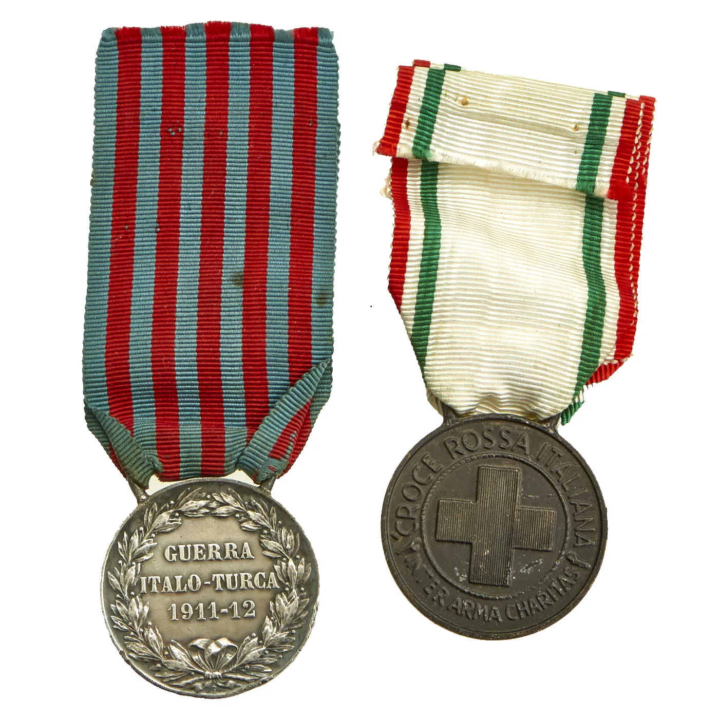 Original Italy WWII Medal and Uniform Insignia Lot - 20 Items