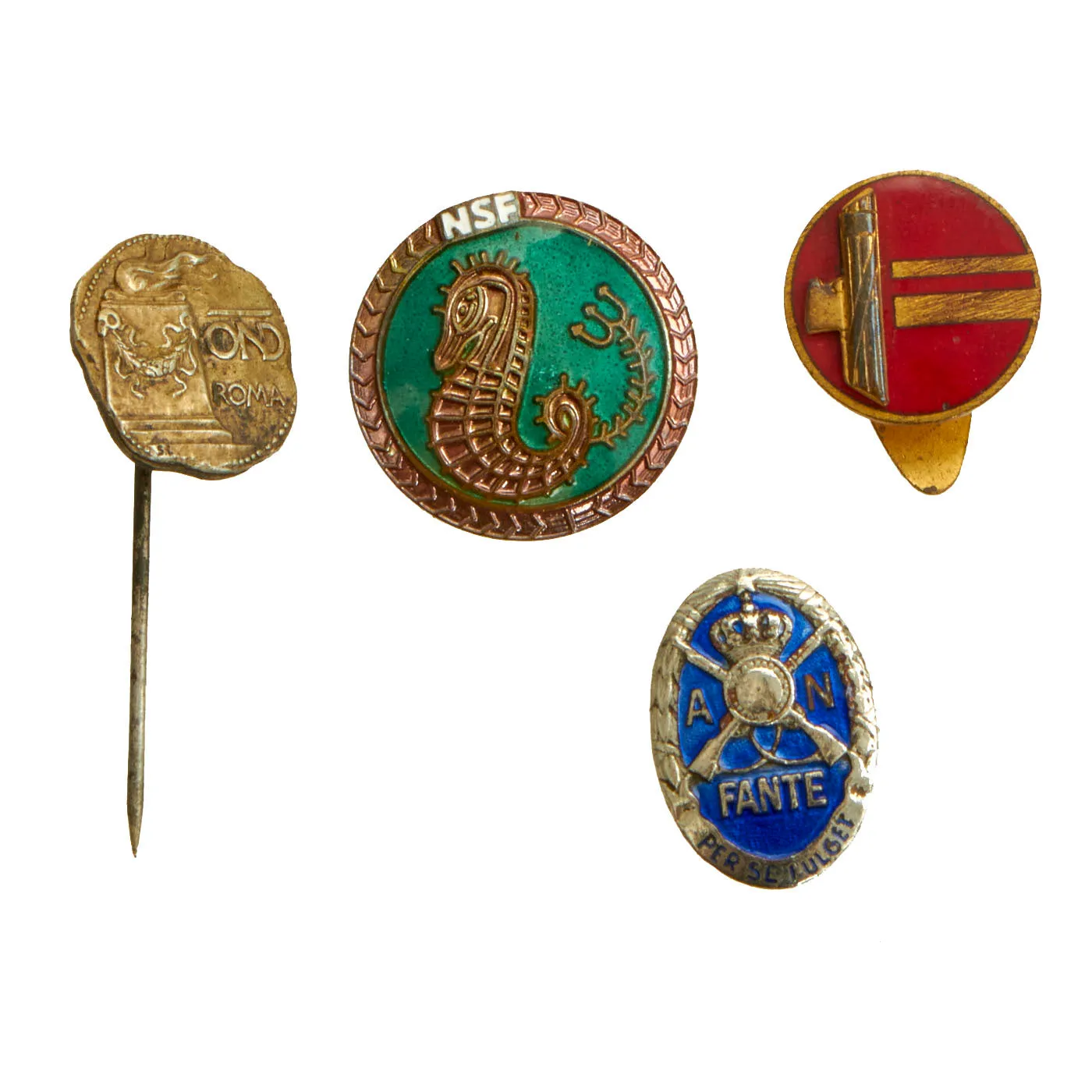 Original Italy WWII Medal and Uniform Insignia Lot - 20 Items