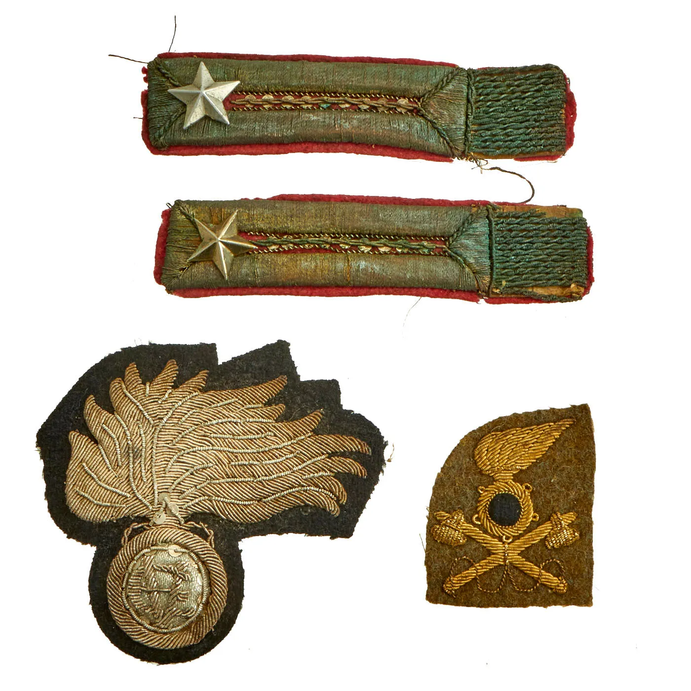 Original Italy WWII Medal and Uniform Insignia Lot - 20 Items