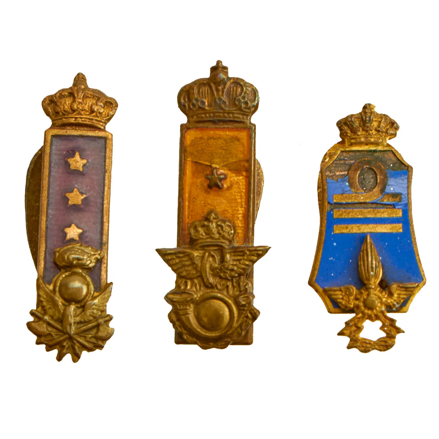 Original Italy WWII Medal and Uniform Insignia Lot - 20 Items