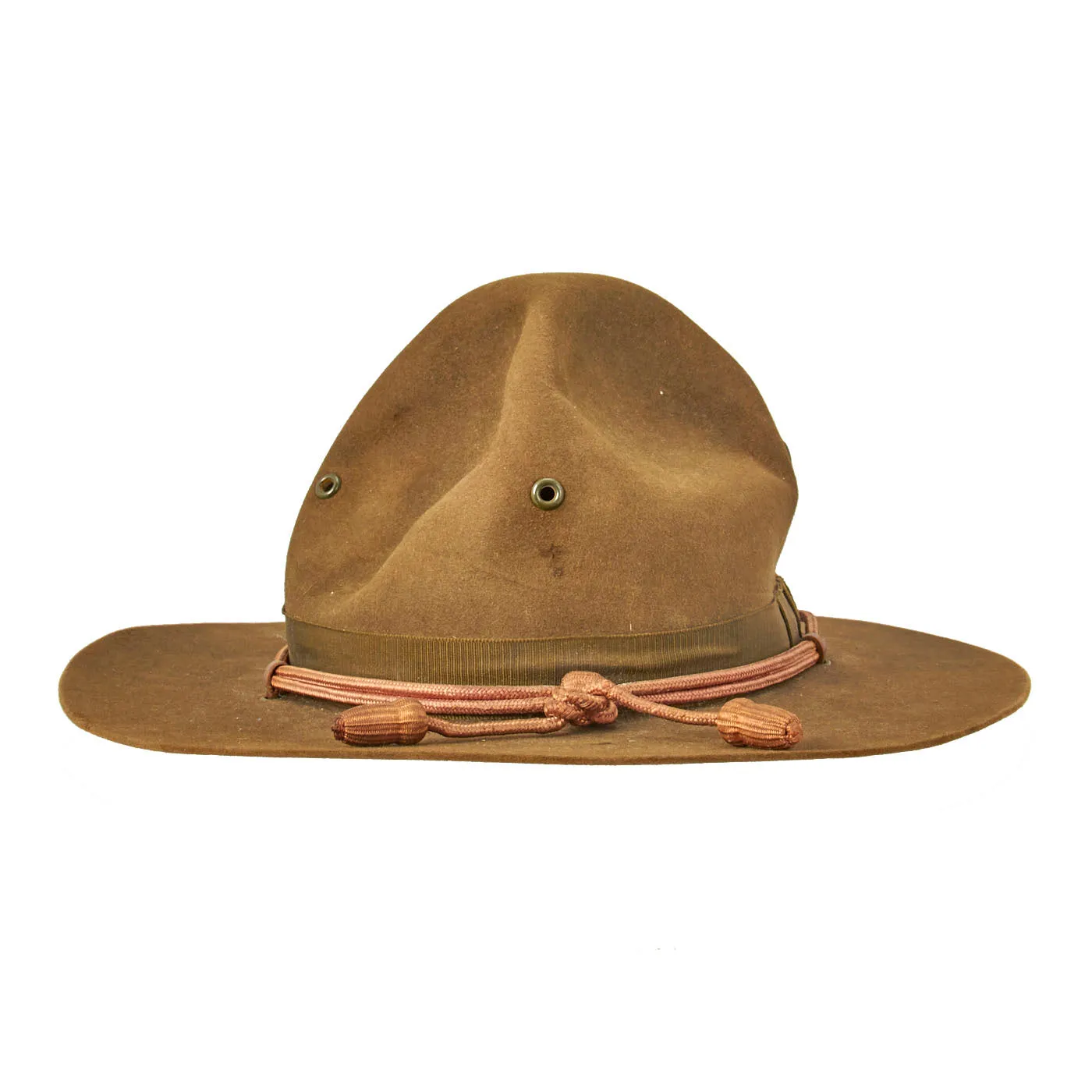 Original U.S. Pre-WWII Officer M1911 Campaign Hat in Excellent Condition with Artillery Cord