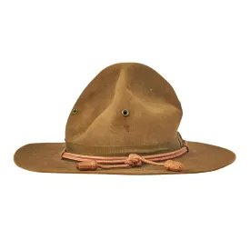 Original U.S. Pre-WWII Officer M1911 Campaign Hat in Excellent Condition with Artillery Cord