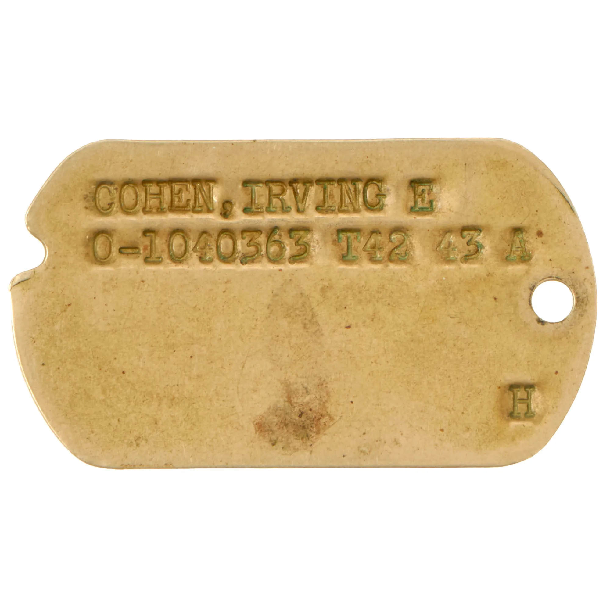 Original U.S. WWII Named Parachute Field Artillery Battalion Officer’s Overseas Cap With Dog Tag and Photo - Irving E. Cohen