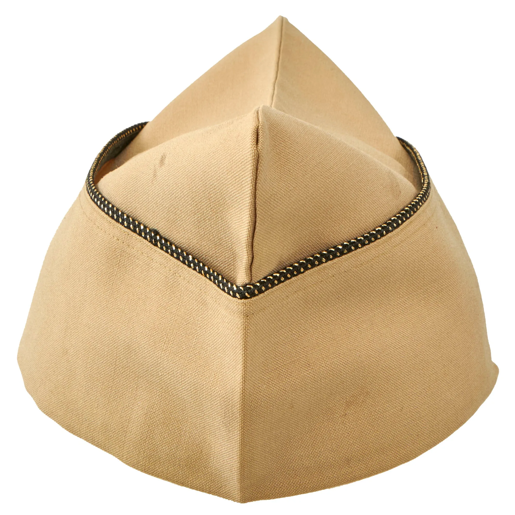 Original U.S. WWII Named Parachute Field Artillery Battalion Officer’s Overseas Cap With Dog Tag and Photo - Irving E. Cohen