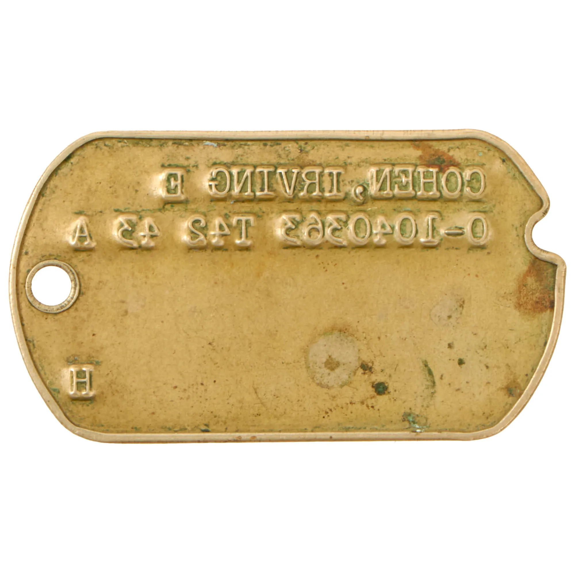 Original U.S. WWII Named Parachute Field Artillery Battalion Officer’s Overseas Cap With Dog Tag and Photo - Irving E. Cohen