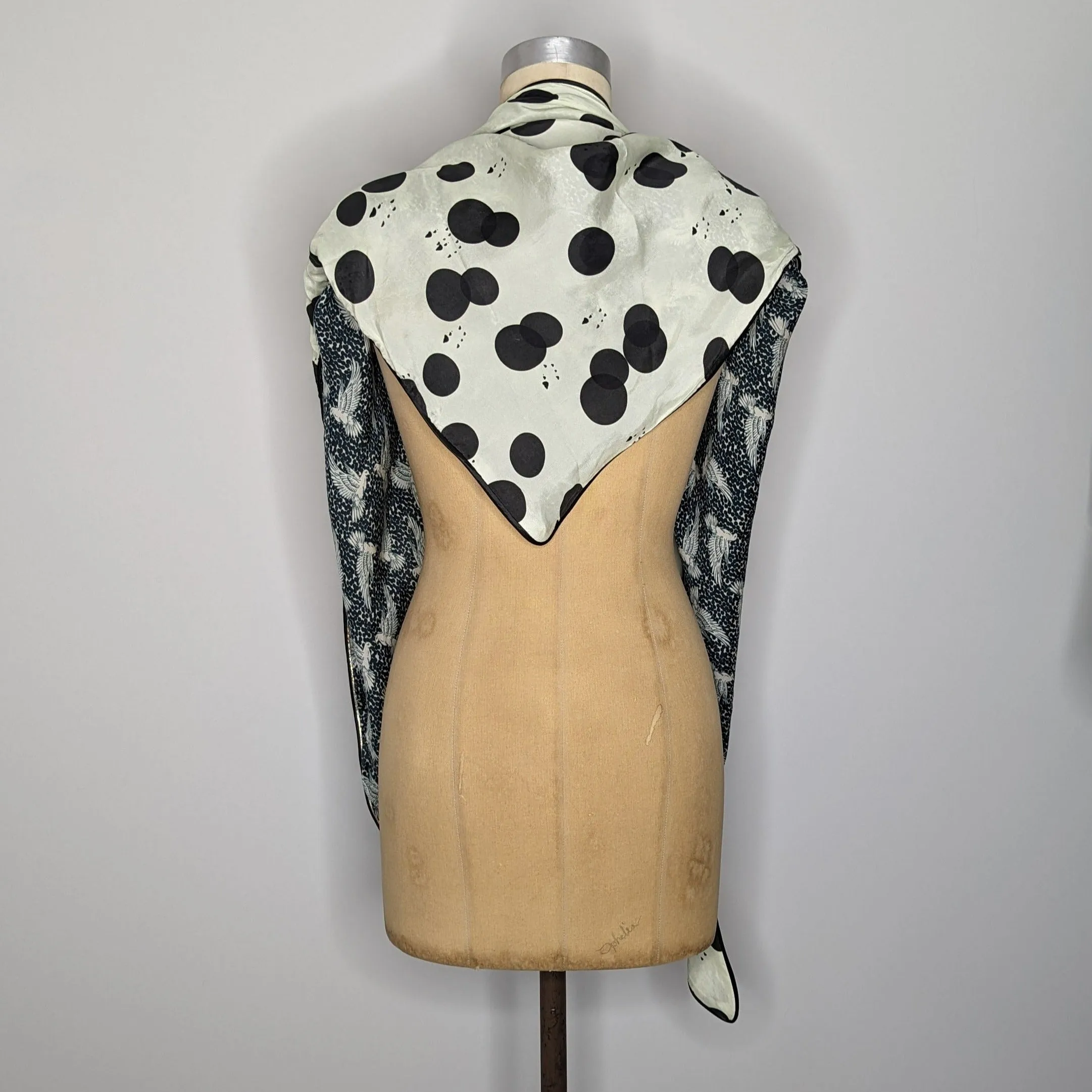 Pom Amsterdam x Katja Reversible Double Print Asymmetric Scarf