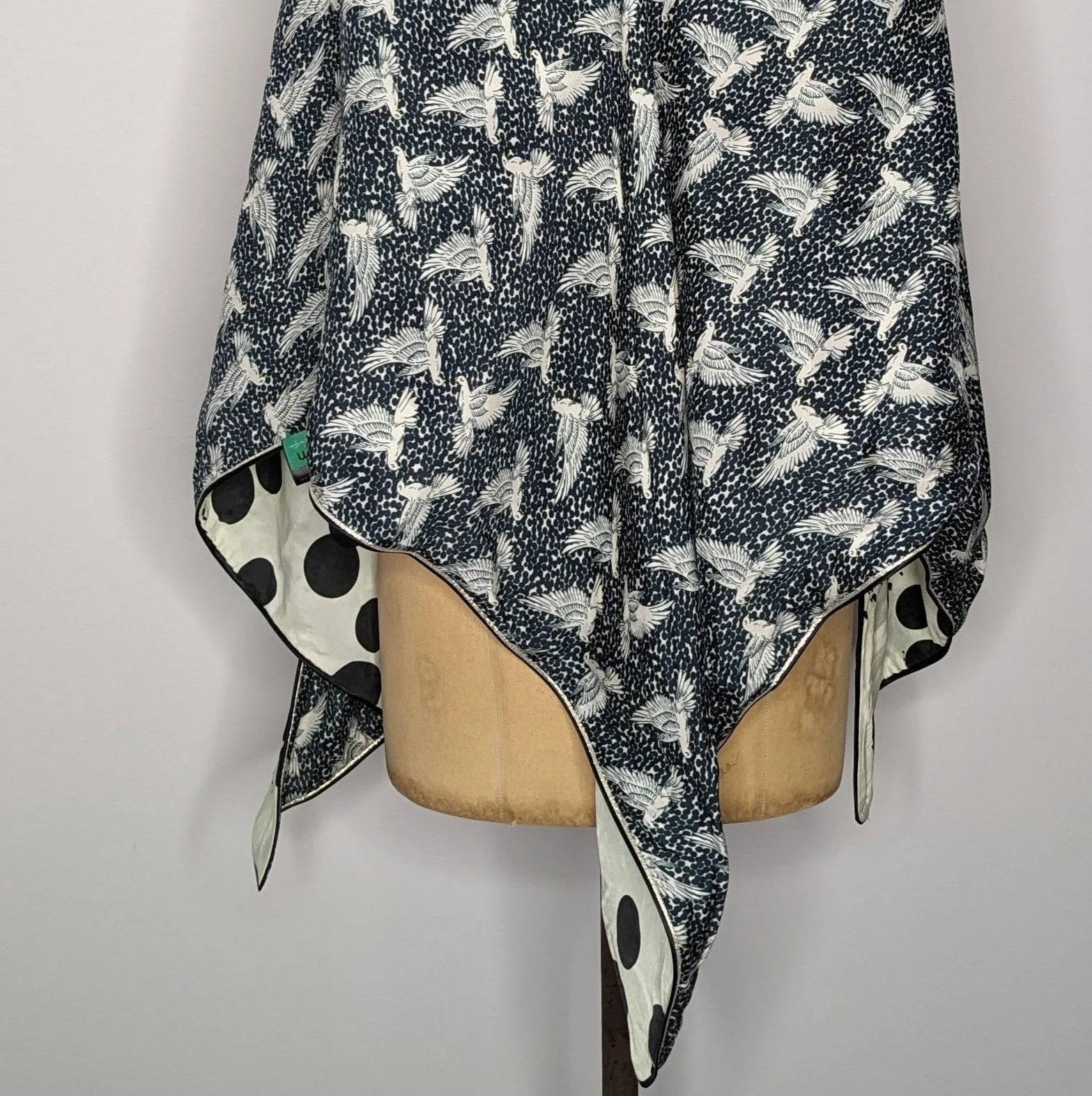 Pom Amsterdam x Katja Reversible Double Print Asymmetric Scarf
