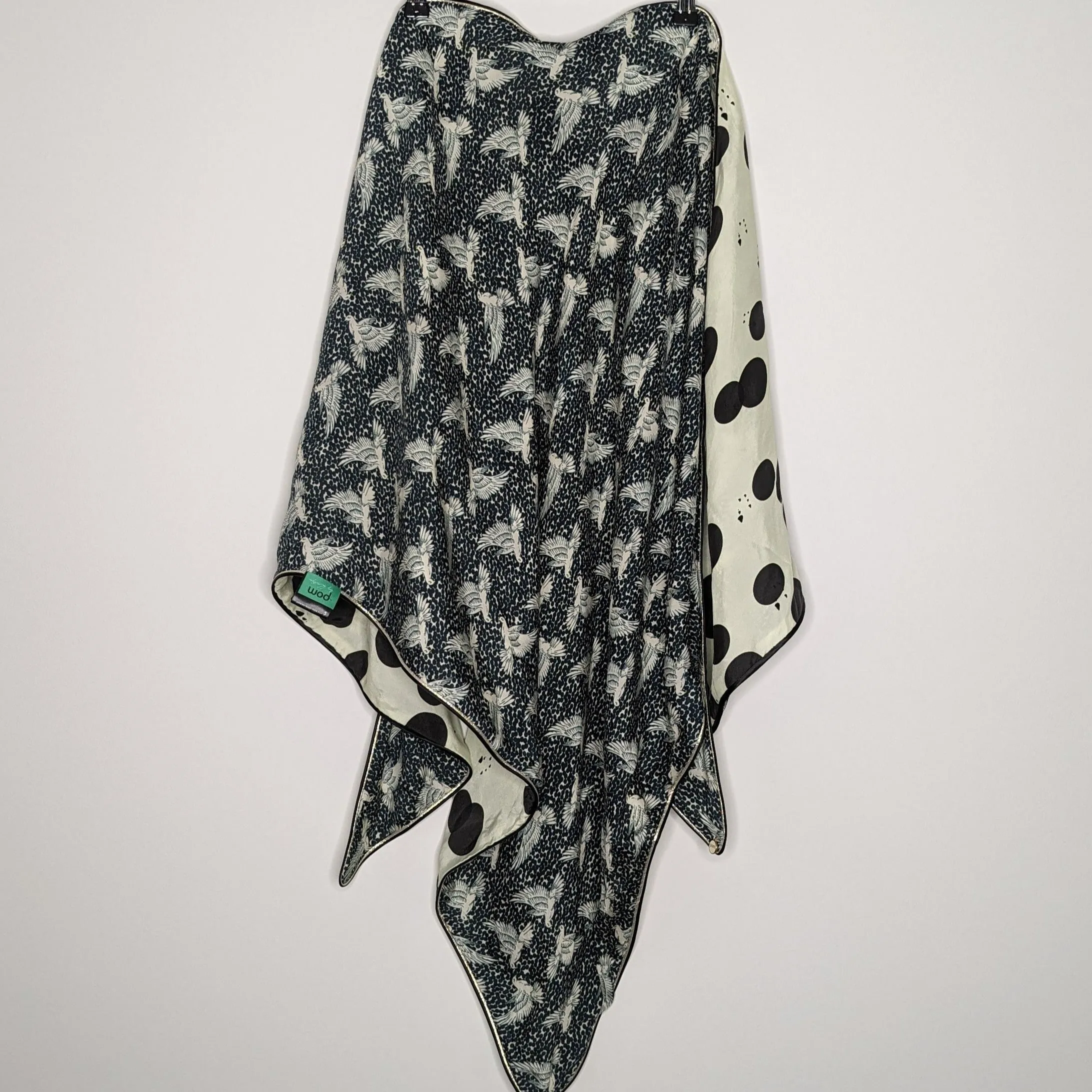 Pom Amsterdam x Katja Reversible Double Print Asymmetric Scarf